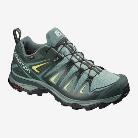 Salomon X ULTRA 3 WIDE GTX W Womens Hiking Shoes Turquoise UK FMQG